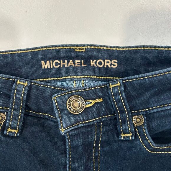 Michael Kors Dark Wash Skinny Jeans Women’s Size 4 Mid Rise Stretch Denim - Picture 3 of 7